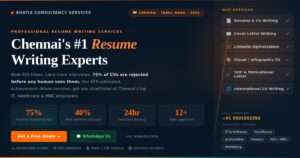 resume writing services Chennai