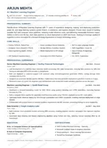 AI and Machine Learning Engineer ATS resume example for Dubai UAE job market